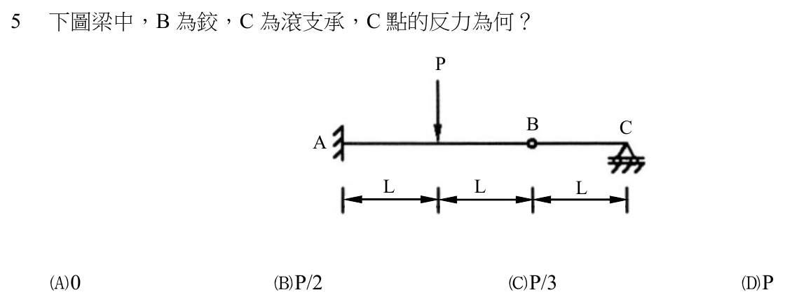105 年建築師建築結構第 5 題附圖