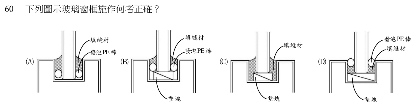 106 年建築師建築構造與施工第 60 題附圖