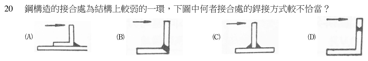 108 年建築師建築構造與施工第 20 題附圖